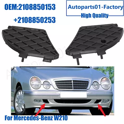 1Pair Front Bumper Lower Bumper Grill Cover For Mercedes-Benz W210 E320 E55 AMG • $17.28