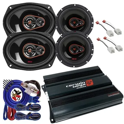 Front & Rear Door Speakers + 4 CH Amplifier For 2002-2019 JEEP Grand Cherokee • $278.99