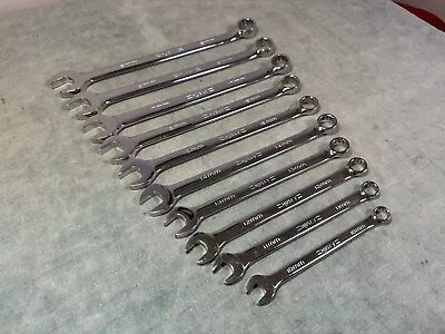 10-Piece Husky FULL CHROME 12-Point Metric Combination Wrench Set USA 10mm-19mm • $149