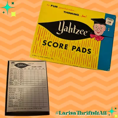 Vintage Yahtzee Score Card Sheets 1956 E.S. Lowe In Original Box • $10