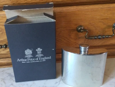 £11.80 • Buy VINTAGE 6oz ARTHUR PRICE ENGLAND FINEST PEWTER HIP FLASK - VGC