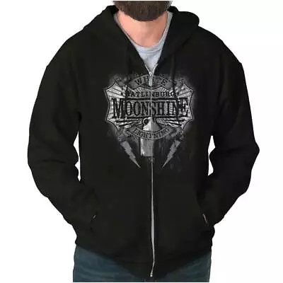 Moonshine White Lightning Tennessee Southern Adult Zip Hoodie Jacket Sweatshirt • $34.99