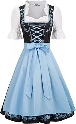 £34.99 • Buy Women's German Dirndl Dress Costumes 3 Piece Oktoberfest Carnival Fancy Dress