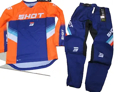 Shot Race Gear Motocross Pants And Jersey Set / Kids Size 6/7 / Ktm Orange+blue • $49.95