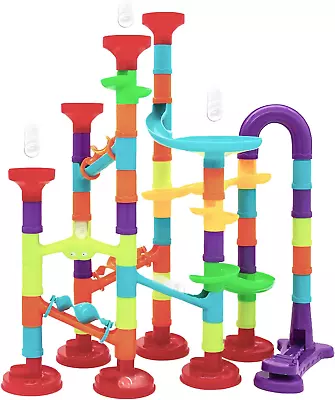 AN JING ZHI Marble Run Set For Kids - 93pcs Marble Maze Track Race Game Construc • $28.75