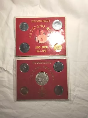 1983 Vatican City John Paul II Coins Four And Five Set Anno Santo Vatican Lira • $20