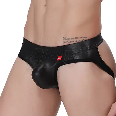 Men's Sexy Wetlook Open Rear Posing Pouch -Spanking Hot Backless Brief Underwear • £3.35