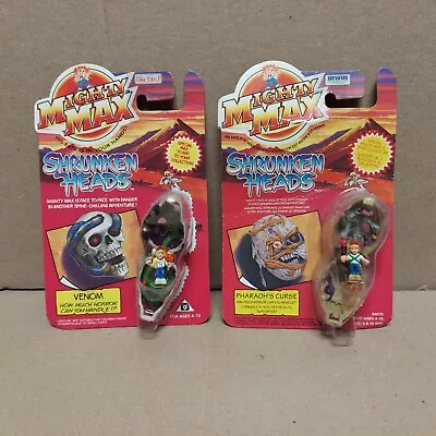 Mighty Max Shrunken Heads Venom & Mummy 2 Packs Bluebird Irwin 1993 New • $37