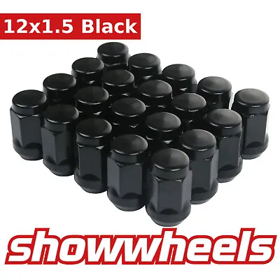 20 X SHOWWHEELS 12x1.5 Black Wheel Nuts Holden Commodore VL VN VR VS VT VX VY VZ • $37.95