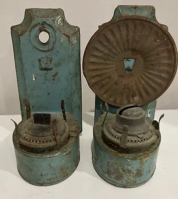 Vintage Wall Mounted Oil / Kerosene Lamp Lantern X 2 • $30