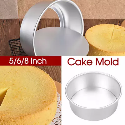 5/6/8 Inch Cake Mould Round DIY Cakes Pastry Aluminum Alloy Mold Baking Tin Pan • $14.47