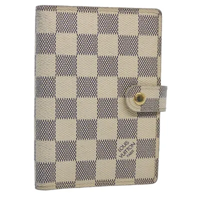 LOUIS VUITTON Damier Azur Agenda PM Day Planner Cover R20706 LV Auth 61515 • £135.71