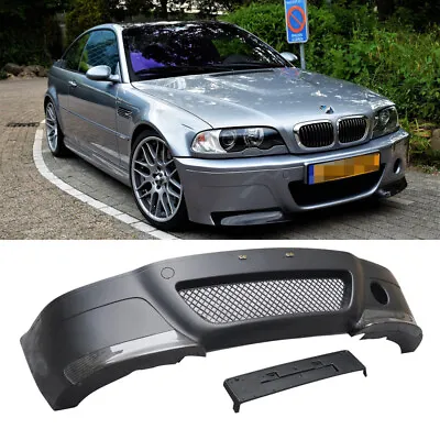 PP Front Bumper Body Kit W/ Side Splitters Spoiler For BMW E46 98-04 CSL Style • $504