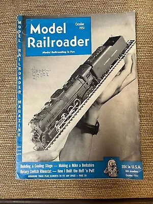 Vintage Model Railroader Magazine October 1951 • $2