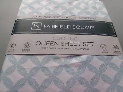 New Queen Sheets Set ***Blue Geo Diamond • £51.18