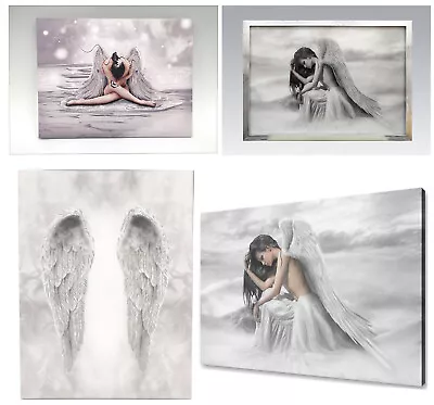 £16.96 • Buy Angel Wings & Glitter Angel Canvas Wall Art Home Decoration Hanging Pictures New