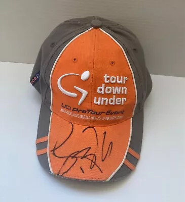 Lance Armstrong Cycling Great Tour De France Signed Tour Down Under Cap 2009 Coa • £92.98