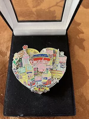 RARE CHARLES FAZZINO Art Pin Times Square Broadway The Big Apple New York • $149.99