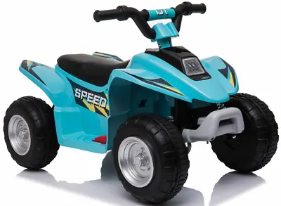 Quad Bike Ride On - 6V Kids Electric Car For Kids Toddler 18-36 Months BLUE • £49.99