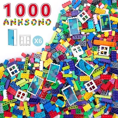 Building Bricks 1000 Pieces Bulk Toys Kids Building Blocks 11 Colors • $51.27