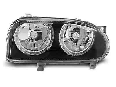 $276.63 • Buy المصابيح الأمامية ل For VW GOLF 3 III MK3 91-97 Angel Eyes Black DEPO Free Shipp