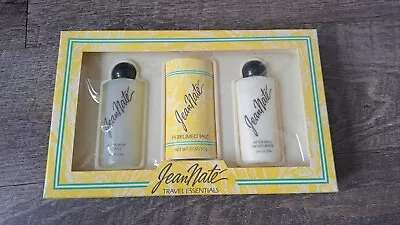 Vintage Jean Nate Perfume Powder Lotion Bath Splash Gift Set Travel Bottles NOS • $25