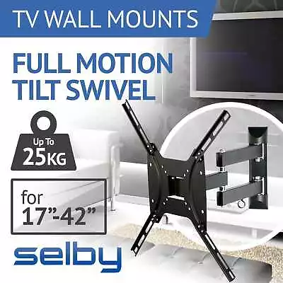 $32 • Buy TV Wall Mount Bracket Swivel Full Motion Tilt VESA 24 32 37 40 42 Inch Selby