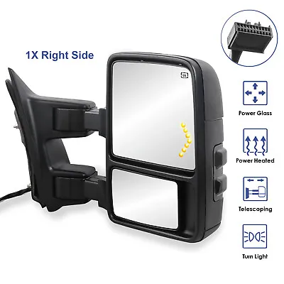 Passenger Side Power Heated Tow Mirror For 08-16 F250 F350 F450 F550 Super Duty • $69.99