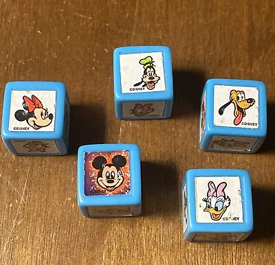 Disney Mickey Mouse Replacement Yahtzee Dice Lot Of 5 Die Pieces 1988 VINTAGE • $4.99