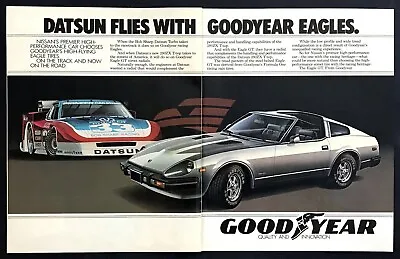 $9.59 • Buy 1982 Datsun 280ZX T-Top & Bob Sharp Datsun Turbo Racer Goodyear Tires 2-page Ad