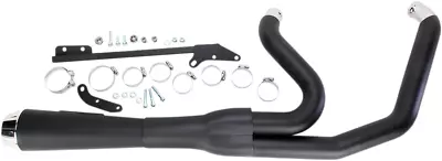 Bassani 2-1 Black 4  Road Rage Megaphone Exhaust For 06-17 Harley Dyna FXDC FXDL • $879.95