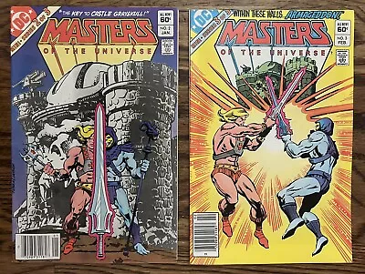 MASTERS OF THE UNIVERSE #2 3 DC He-Man Skeletor MOTU 1982 1983 Mini Newsstand • $49.99