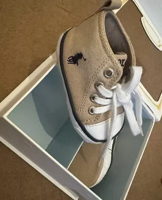 Ralph Lauren Baby Boy Shoes Size 1.5 Broken Window On Box But Good Condition • £7