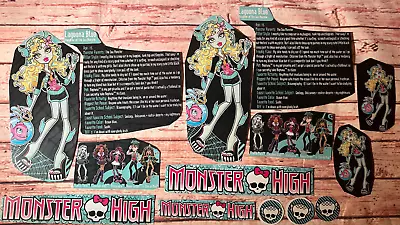 Monster High Doll Cardboard Cut Out Box Art Insert Cake Topper Lagoona 1st Lot • $4.99