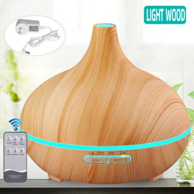$22.20 • Buy 7 LED Light Aromatherapy Diffuser Aroma Essential Oil Air Humidifier Wood Grain