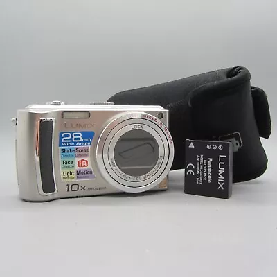 Panasonic Lumix DMC-TZ4 8.1MP Compact Digital Camera Silver Tested • £59.99
