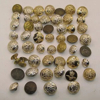 52 X British Military Buttons Different Sizes & Regiments - As Shown Lot 4 • £24.99