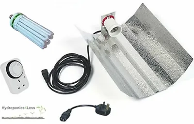£50.99 • Buy Dual CFL 125 200 300w Hydroponic Tent Grow Light Kit Euro Reflector System Timer