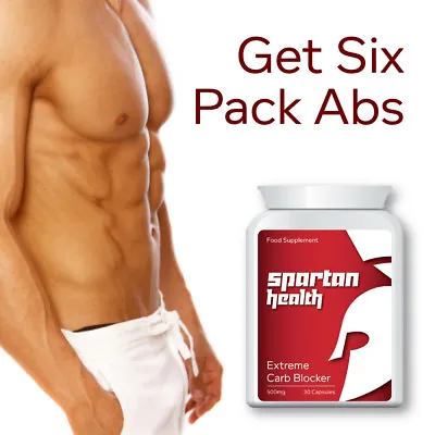 Spartan Health Extreme Carb Blocker Pills Carb Binder Diet Tablet See Muscle  • £21.99