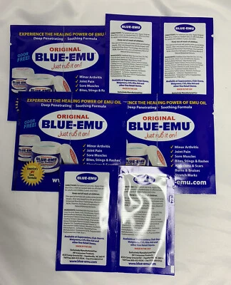 $9.99 • Buy LOT OF 5 Blue Emu Travel 2 Packs! 10 Total! Arthritis Joint Pain Burns Stings !