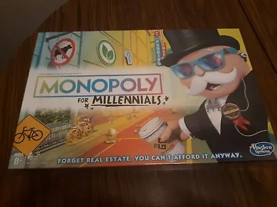 MONOPOLY FOR MILLENNIALS BOARD GAME Ages 8+ Sealed Brand New • $19.99