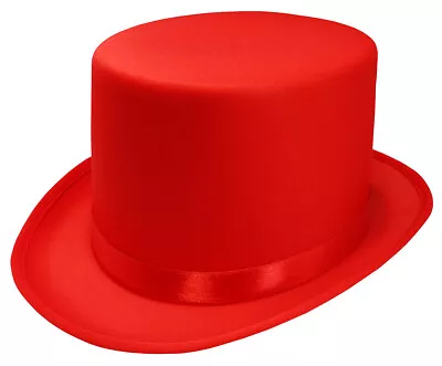 Red Adult Satin Top Hat Magician Gentleman Roaring 20s Tuxedo Formal Costume • $1.99