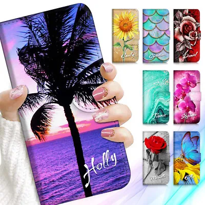 Personalised Name Wallet Flip Case Cover For Optus X Swift X Pro X Delight X Go • $13.99