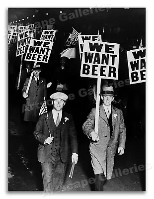 We Want Beer! - 1931 Prohibition Protest Photo Print - 18x24 • $13.95