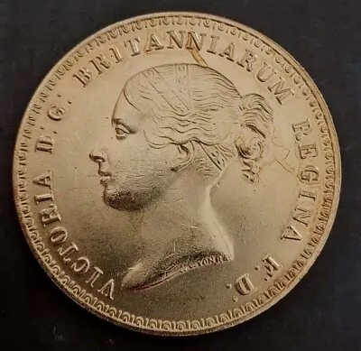 1839 Queen Victoria Una & The Lion -  22c Gold Plated Original Size.. • £4.50