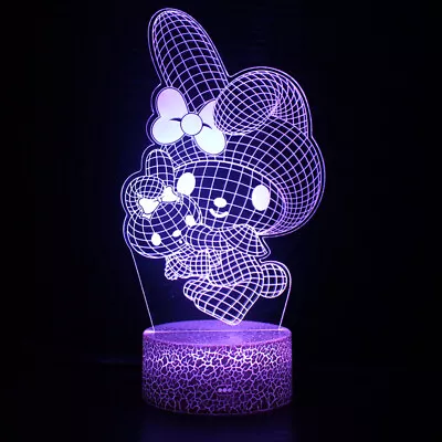 3D Hello Kitty LED Night Light Colors Changing Table Desk Lamp Decor Table Lamps • $8.59