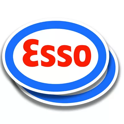 ESSO OIL GAS DECAL Vintage Style 2 Stickers Bogo Car Bumper Truck 2 For 1 • $3.95