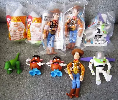 Lot Of 10 Toy Story Mcdonald Toys Wood Buzz Light Year +++ New And Used • $4.75