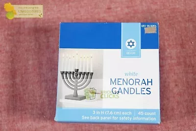 Menorah 3inch Flame Candles White 45ct • $7.99