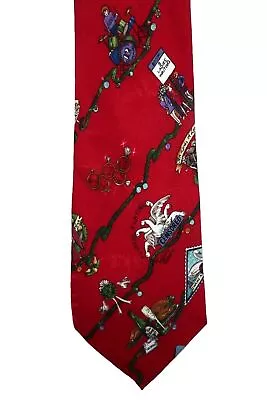 Vintage Nicole Miller 12 Days Of Christmas Silk Neck Tie 1995 Maids Doves Geese • $12.59